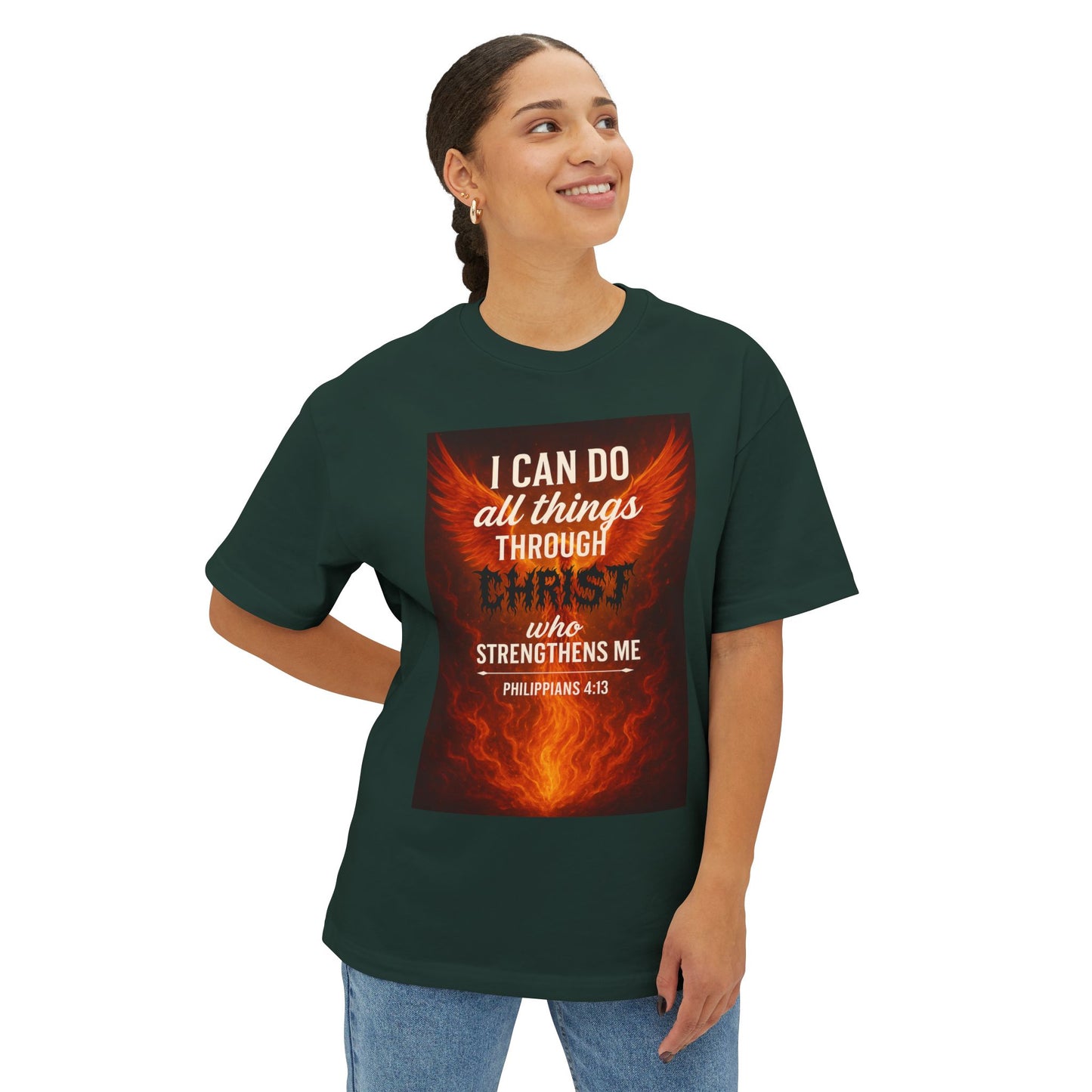 Phoenix 4:13 - Unisex Oversized Goat Tee