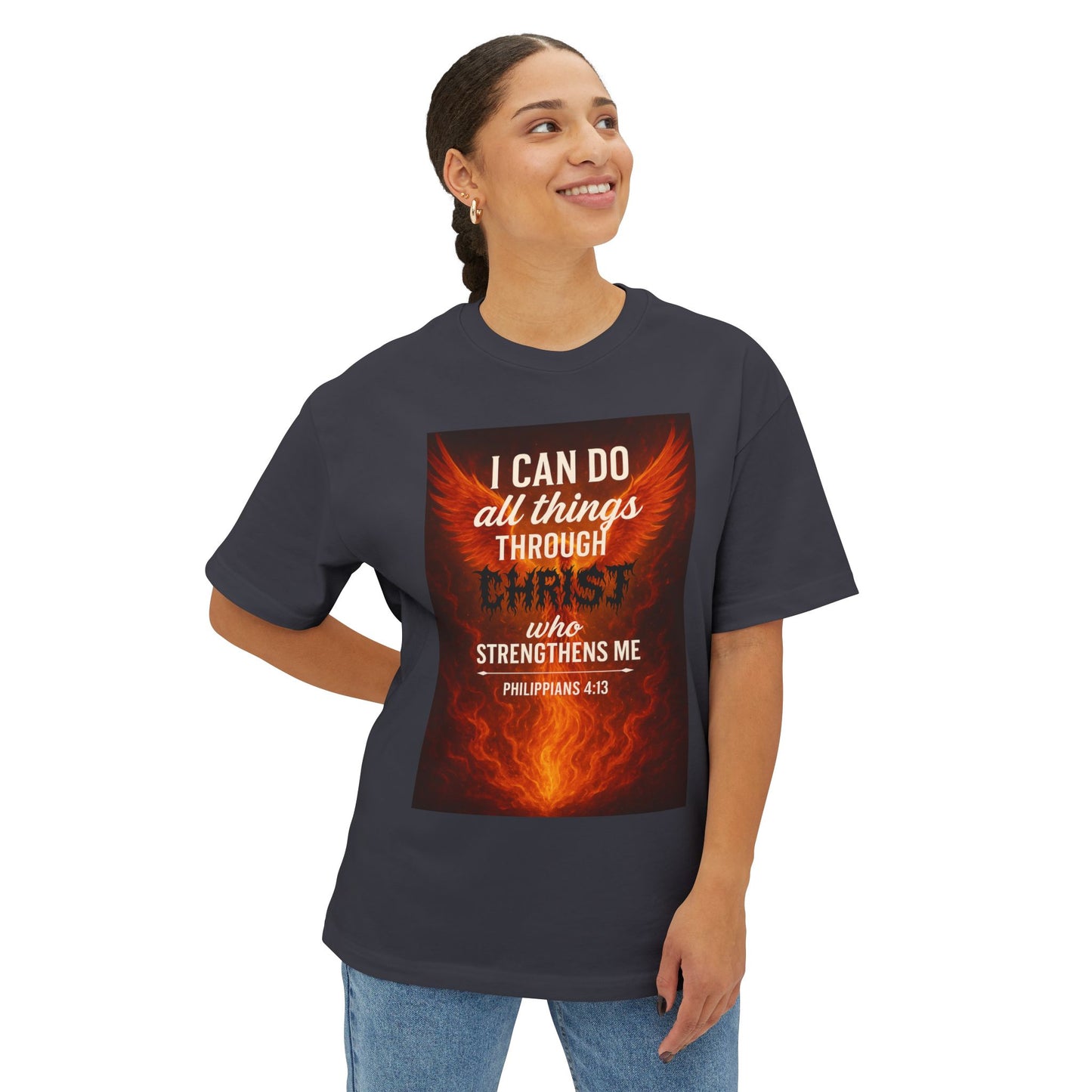 Phoenix 4:13 - Unisex Oversized Goat Tee