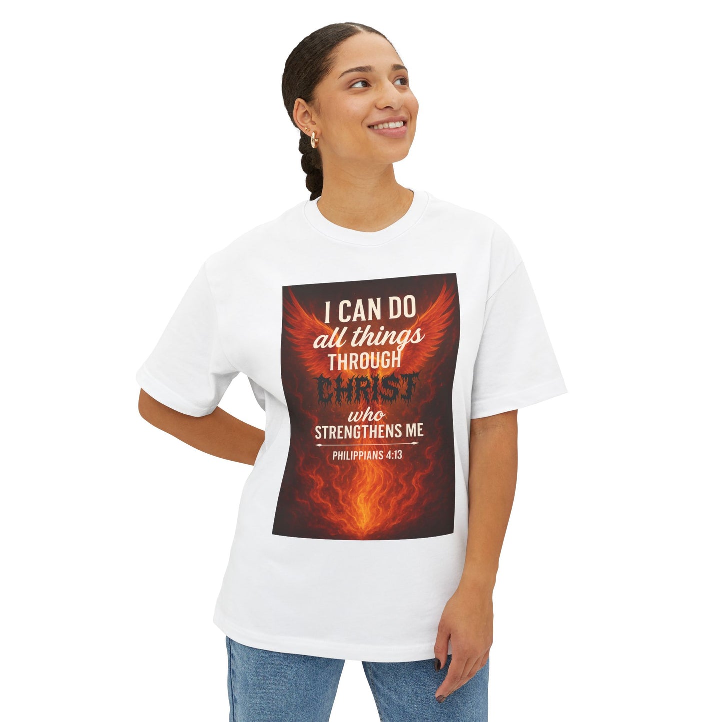 Phoenix 4:13 - Unisex Oversized Goat Tee