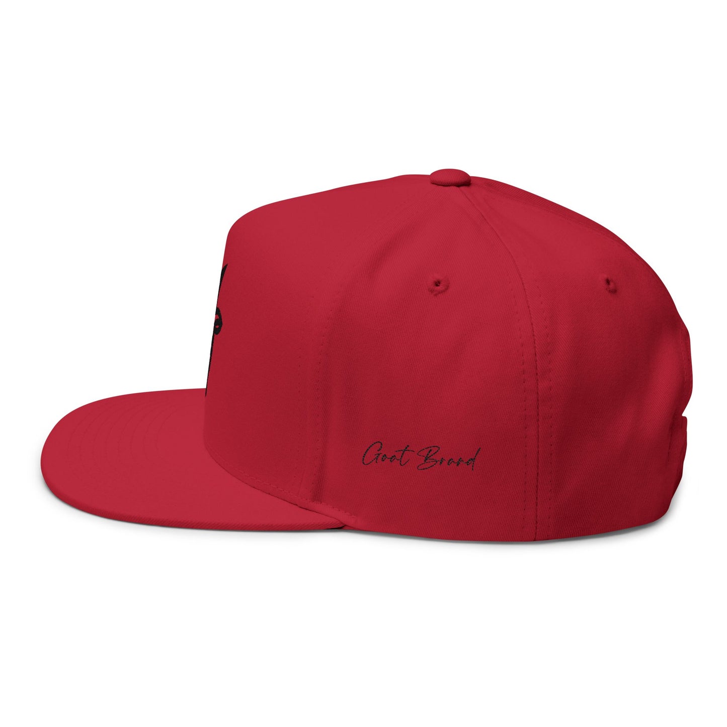 Stylish Goat Embroidered Flat Bill Cap, Casual Fashion Hat, Gifts for Animal Lovers, Cool Streetwear, Summer Accessories