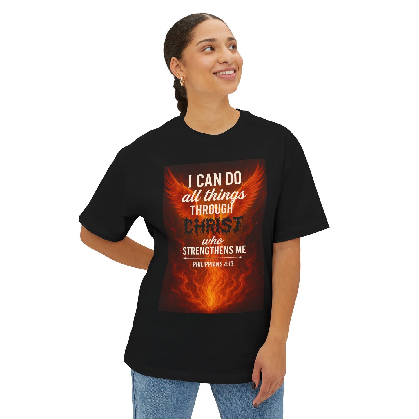 Phoenix 4:13 - Unisex Oversized Goat Tee