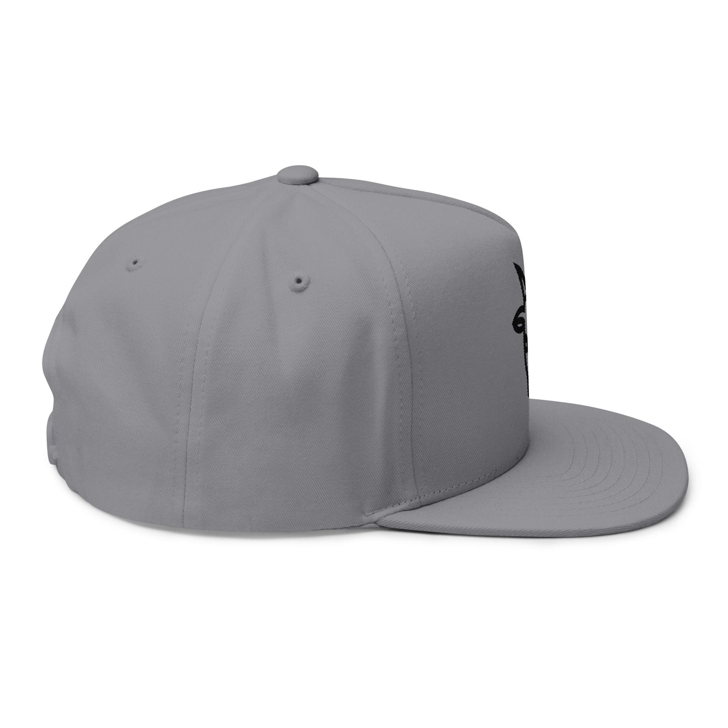 Stylish Goat Embroidered Flat Bill Cap, Casual Fashion Hat, Gifts for Animal Lovers, Cool Streetwear, Summer Accessories