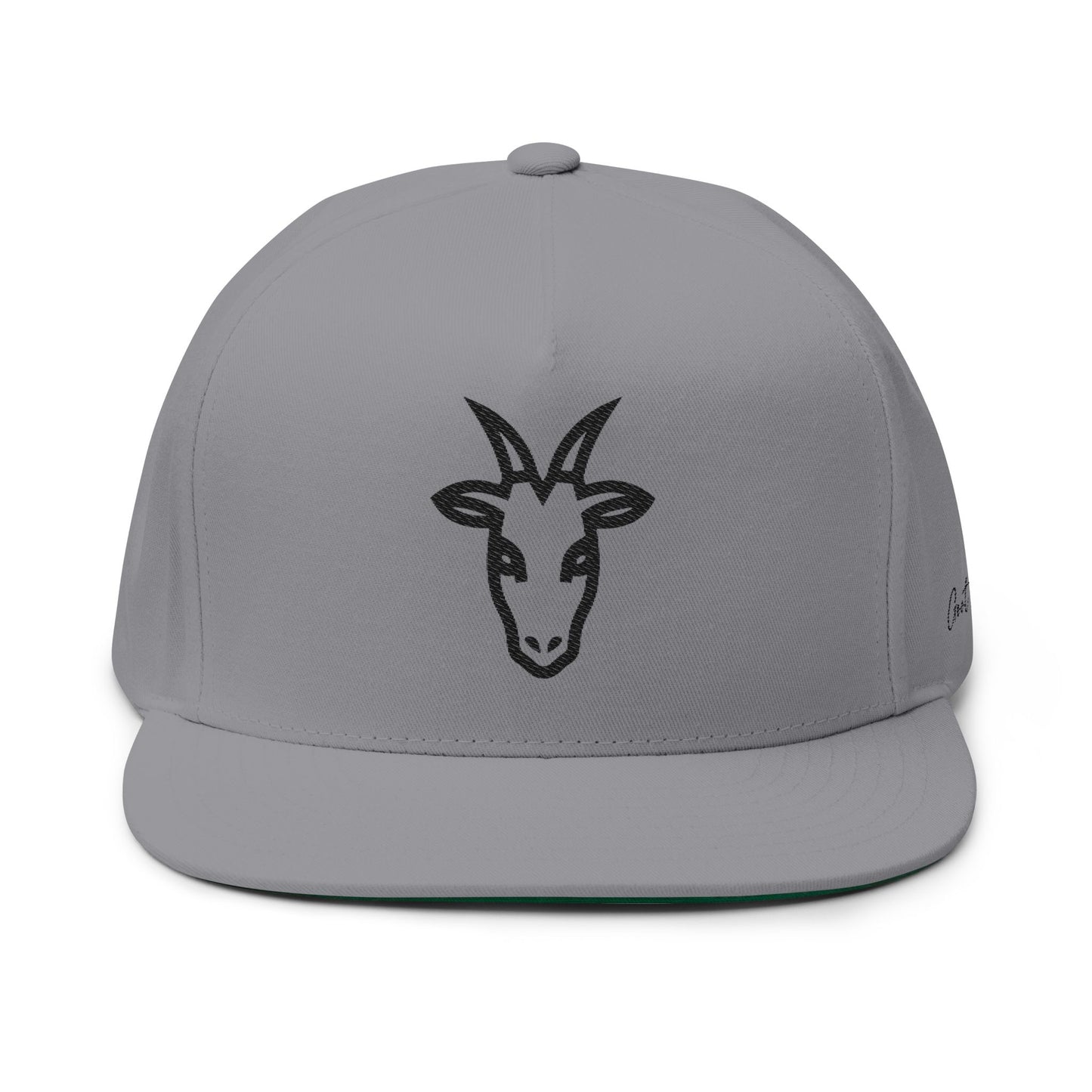 Stylish Goat Embroidered Flat Bill Cap, Casual Fashion Hat, Gifts for Animal Lovers, Cool Streetwear, Summer Accessories