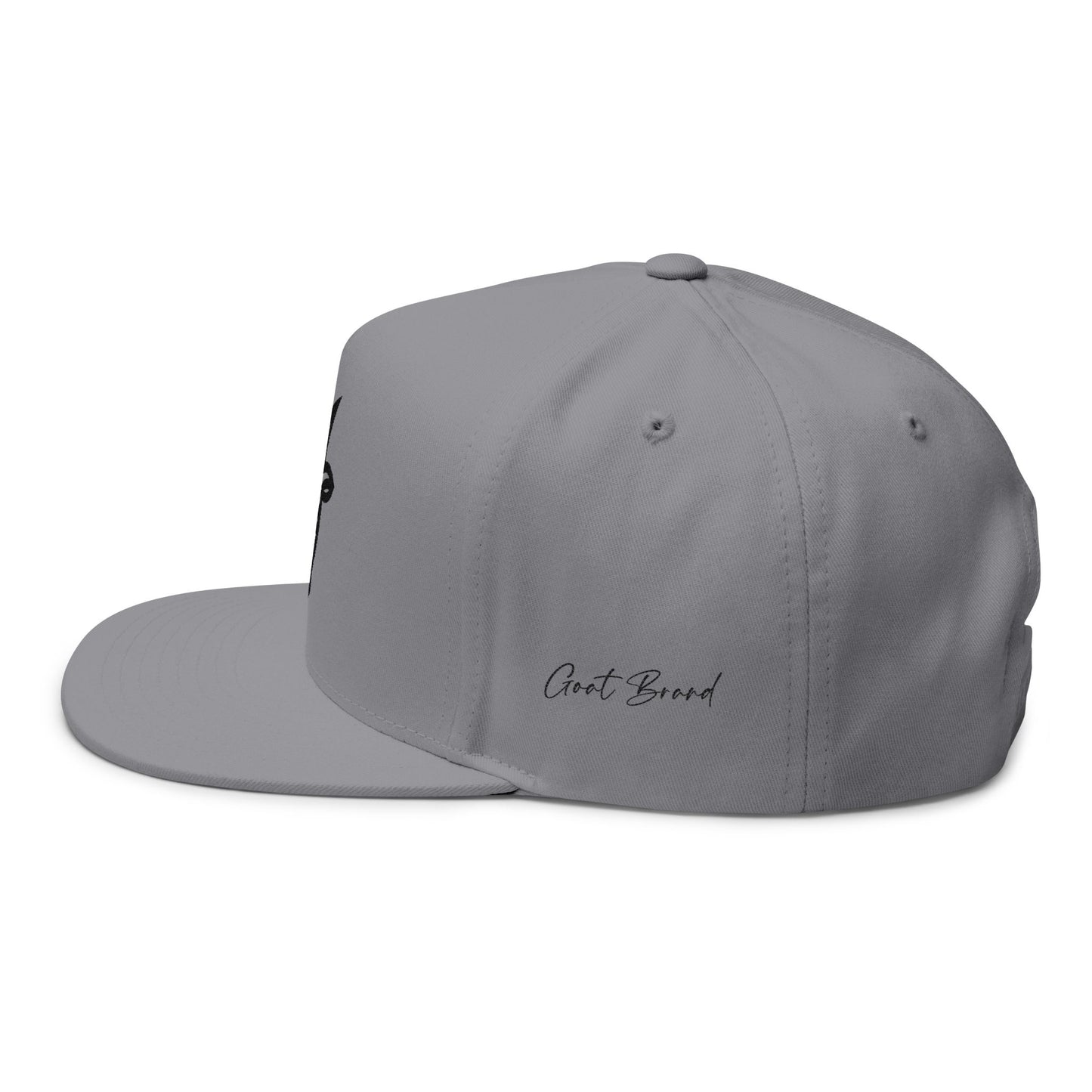 Stylish Goat Embroidered Flat Bill Cap, Casual Fashion Hat, Gifts for Animal Lovers, Cool Streetwear, Summer Accessories