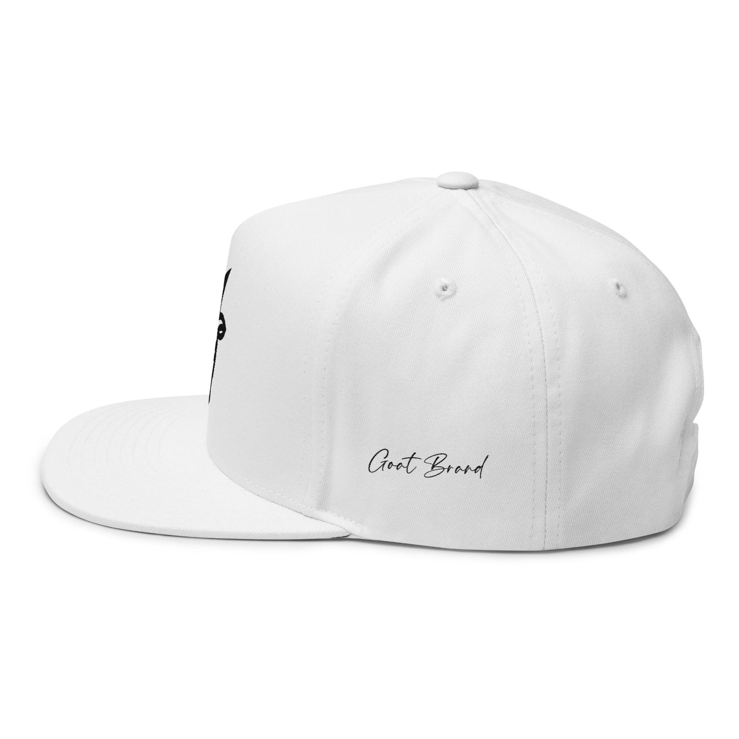 Stylish Goat Embroidered Flat Bill Cap, Casual Fashion Hat, Gifts for Animal Lovers, Cool Streetwear, Summer Accessories